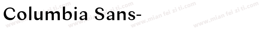 Columbia Sans字体转换